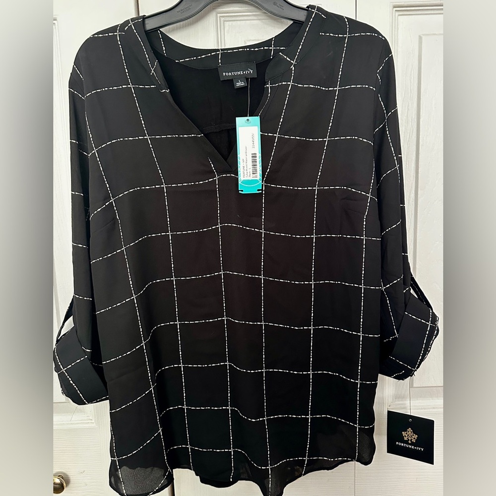 Fortune and Ivy V Neck Blouse
